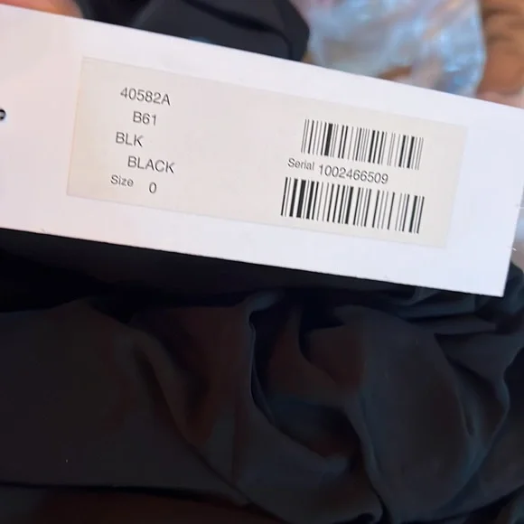 New Jovani 40582 Off the Shoulder High Slit Gown size 0 black - Picture 4 of 6